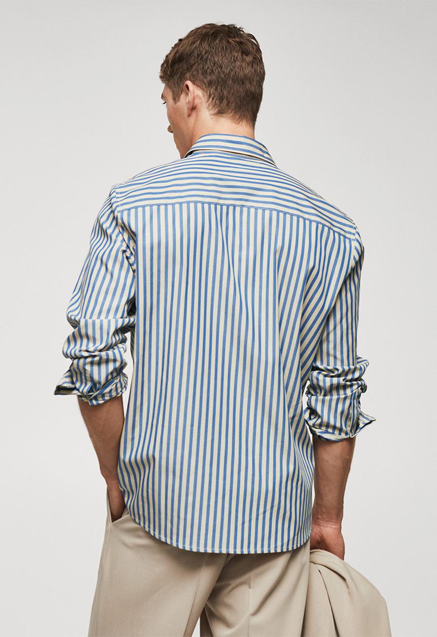 MANGO - Shirt inca - light pastel blue