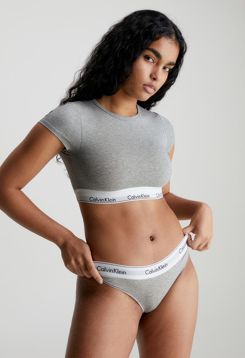 Calvin Klein - T-shirt bralette - grey heather
