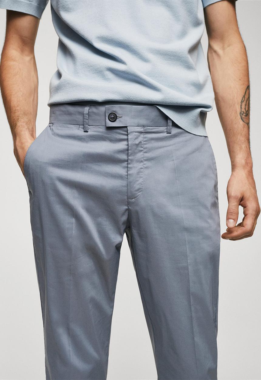 MANGO - Trousers yeco - medium blue