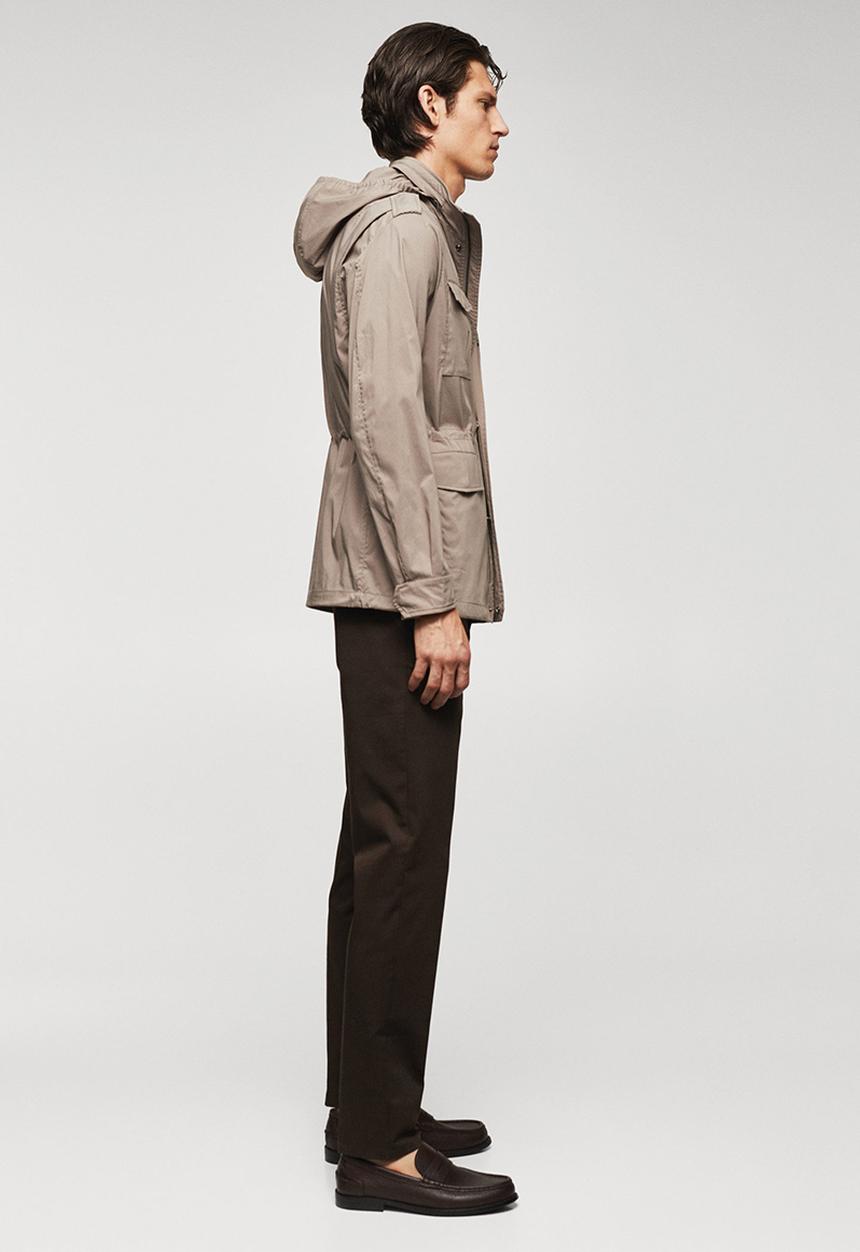 MANGO - Jacket gaza - light pastel brown