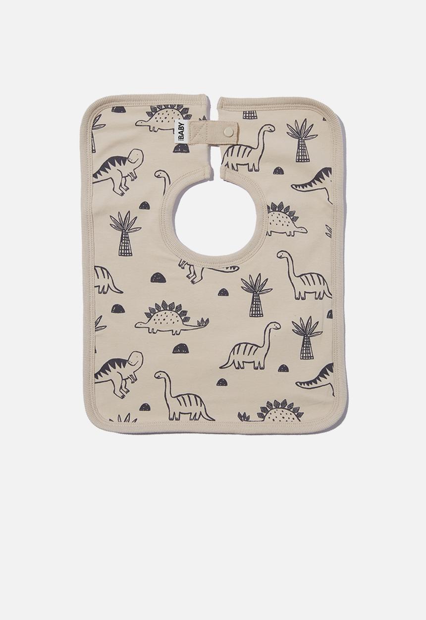 Cotton On - The square bib - rainy day/dino desert