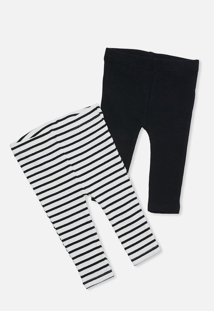 Cotton On - 2 pack essentials skinny legging - black
