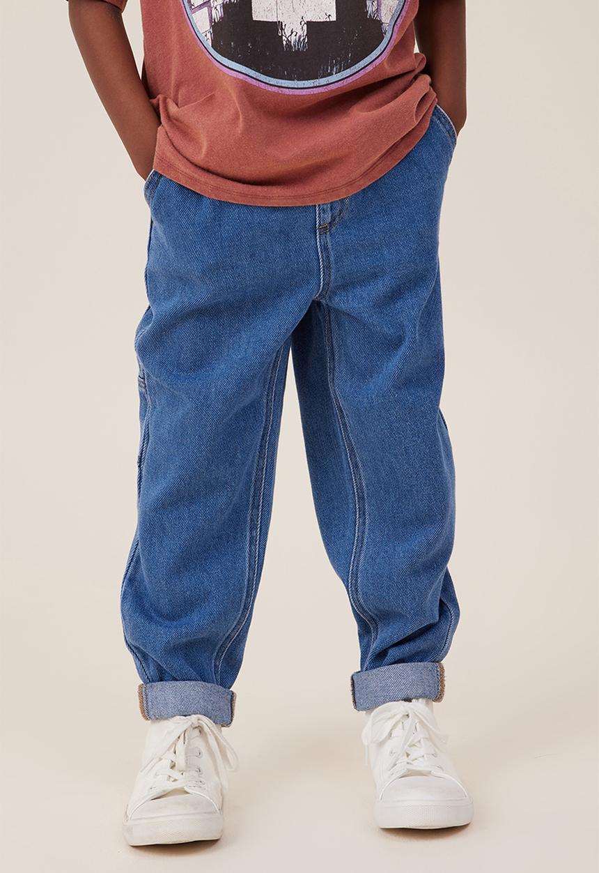 Cotton On - Balloon fit worker jean - 90 s bondi mid blue