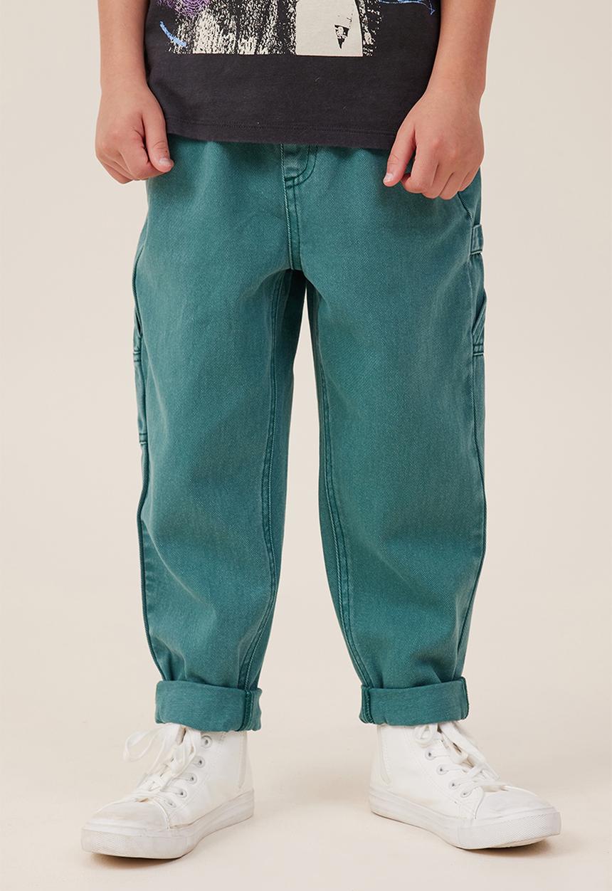 Cotton On - Balloon fit worker jean - turtle green
