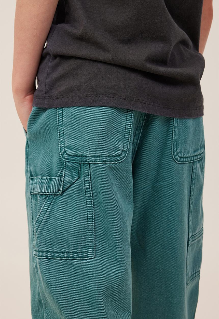 Cotton On - Balloon fit worker jean - turtle green