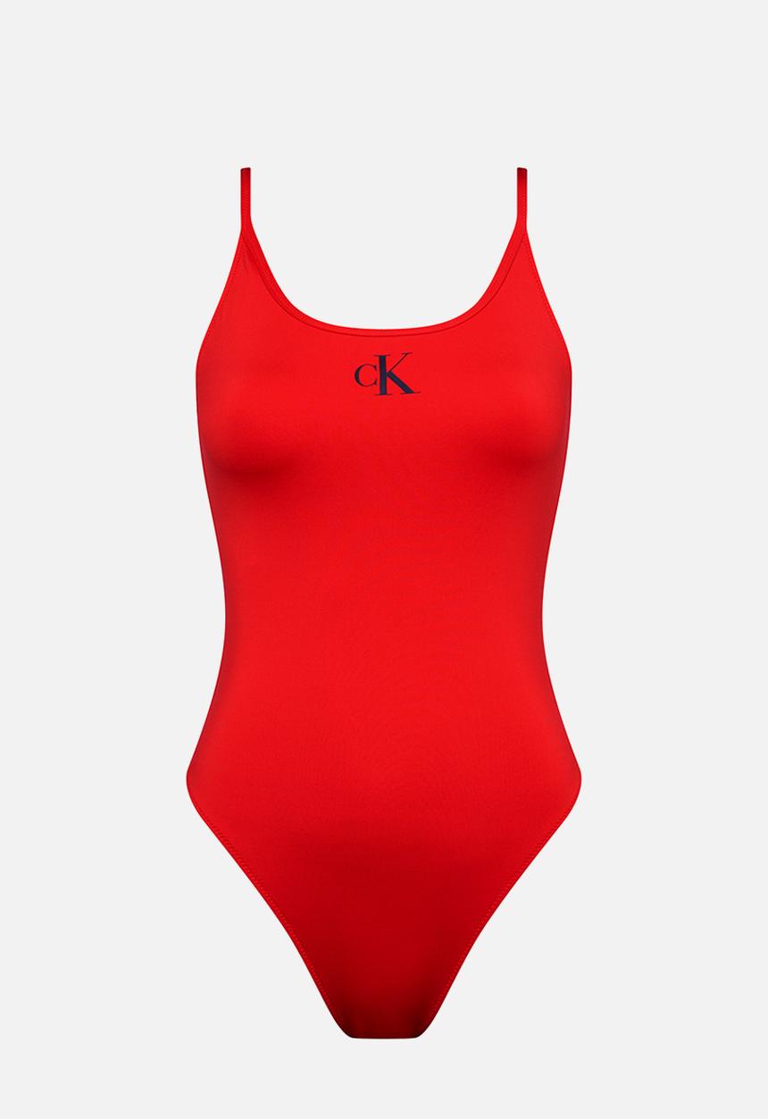 Calvin Klein - Scoop back one piece - cajun red