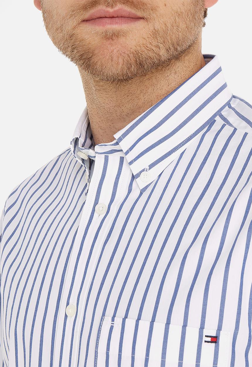 Tommy Hilfiger - Multi stripe rf shirt - light blue & white 