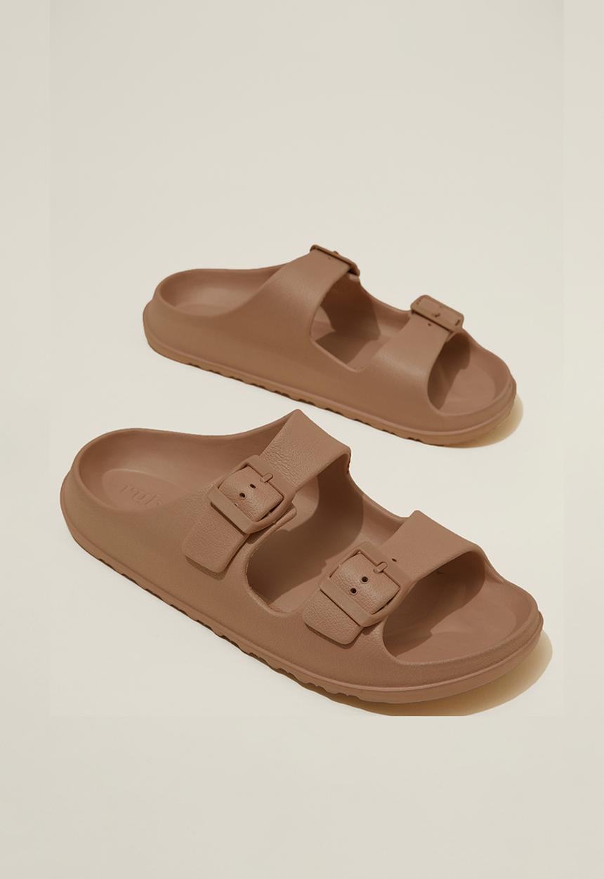 Cotton On - Bronte double buckle slide - roebuck