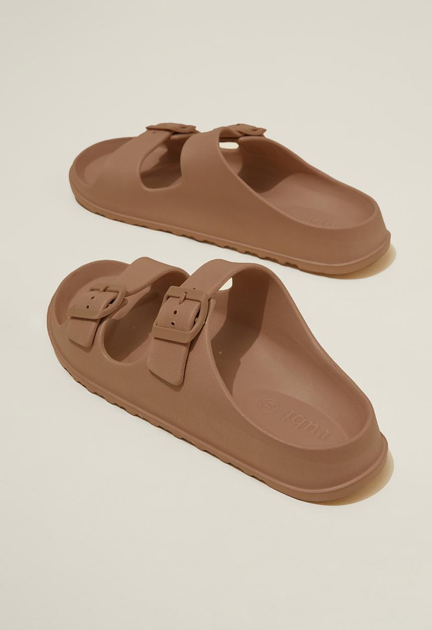 Cotton On - Bronte double buckle slide - roebuck