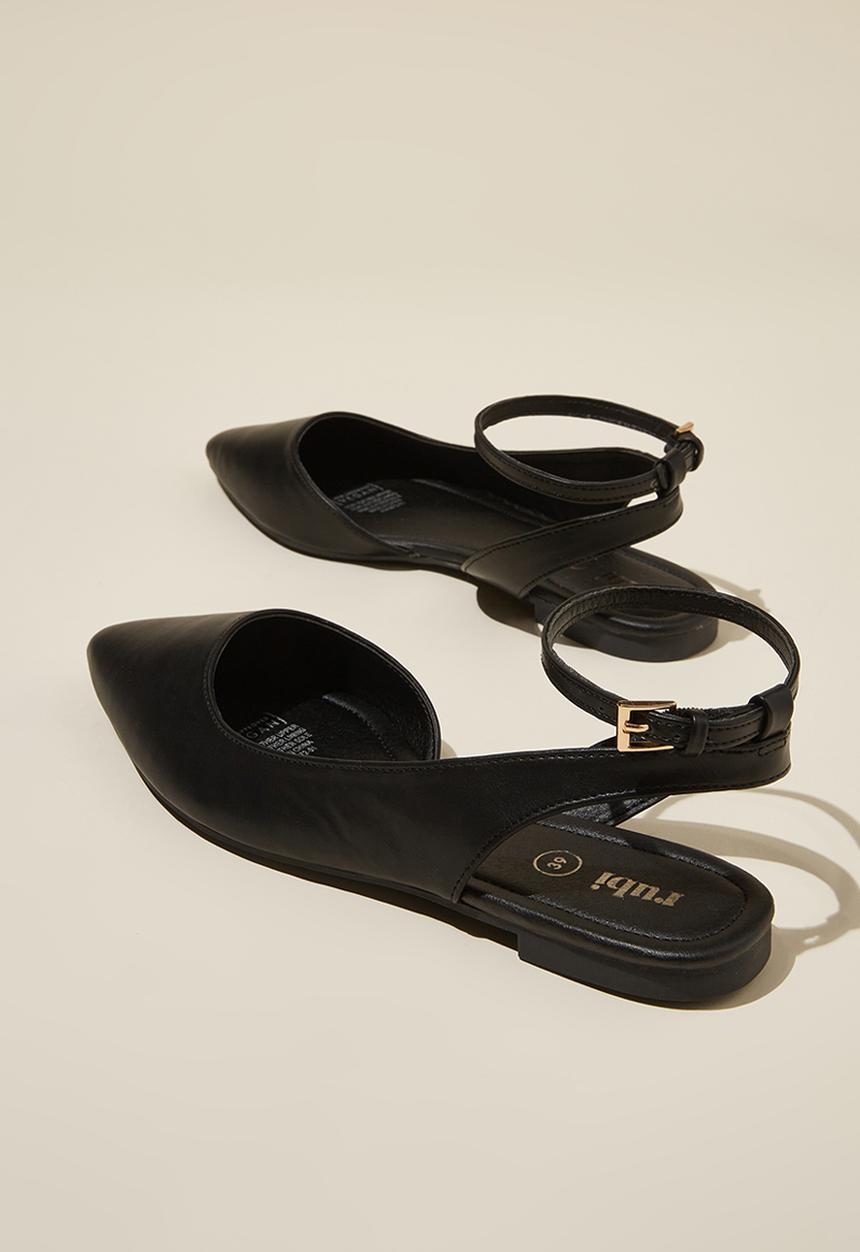 Cotton On - Mia ankle strap ballet - black