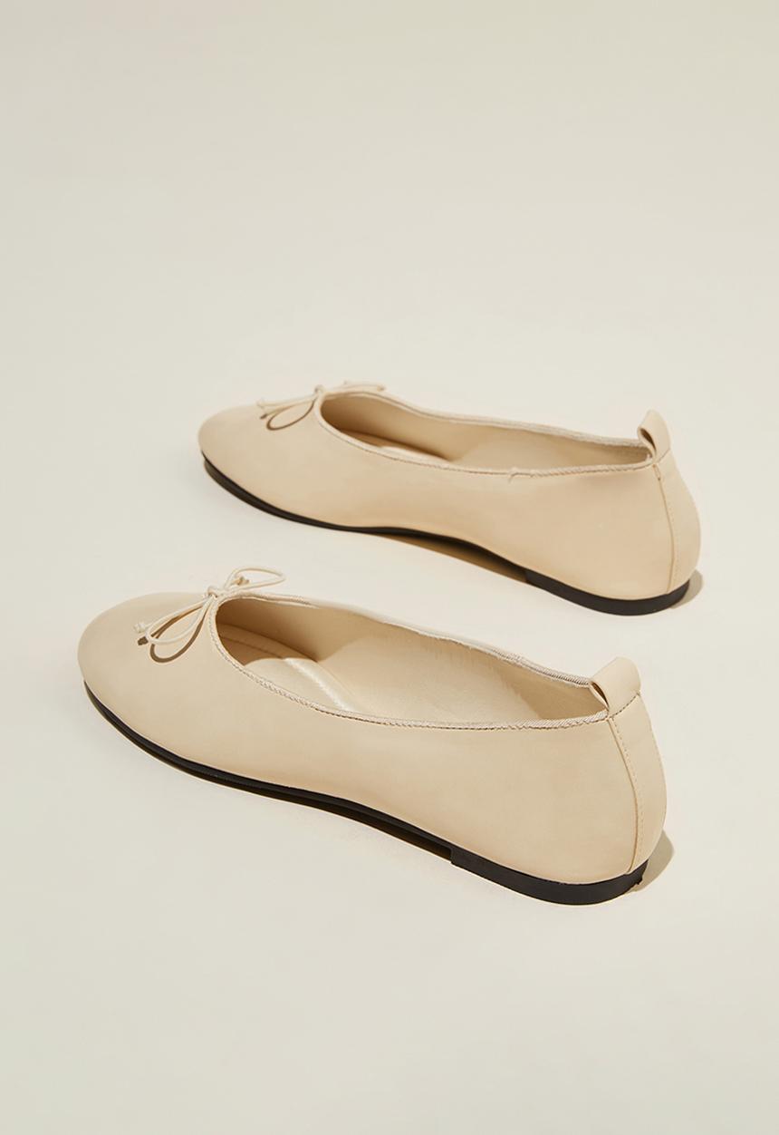 Cotton On - Emily bow ballerina - bone