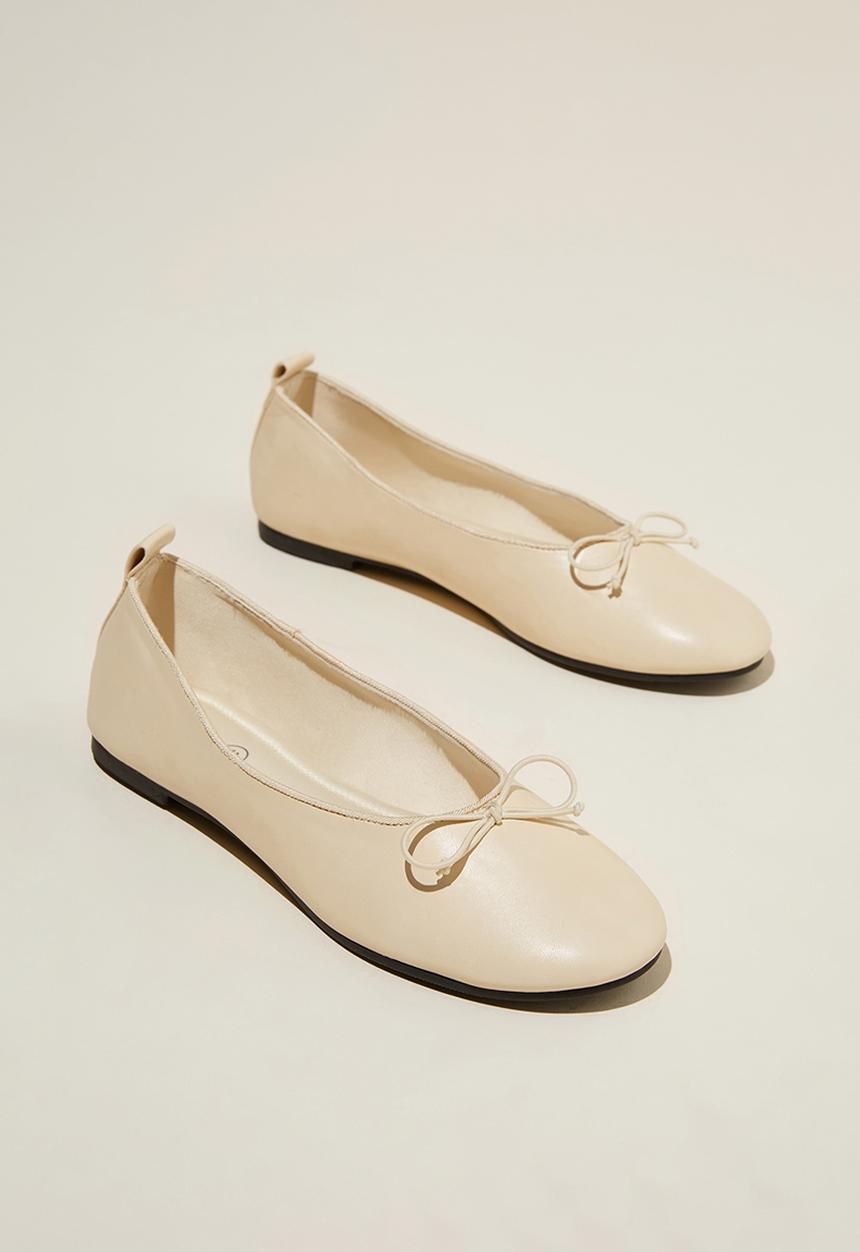 Cotton On - Emily bow ballerina - bone