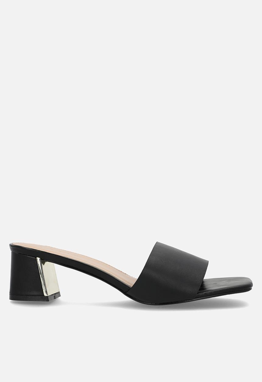 edit - Alana open toe mule - black