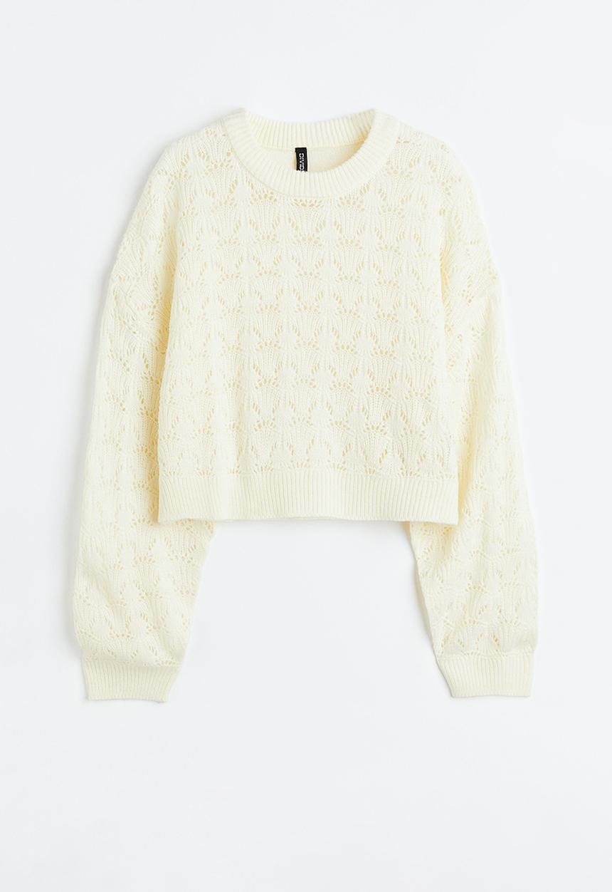 H&M - Pointelle-knit jumper - white