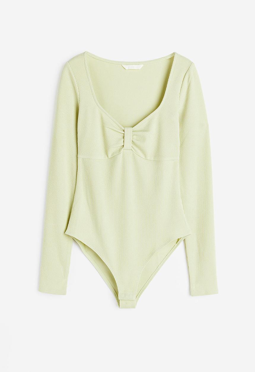 H&M - Ribbed jersey body - green