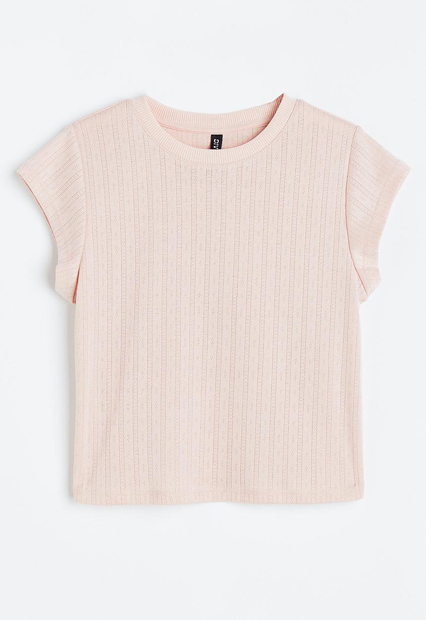 H&M - Pointelle jersey top - pink