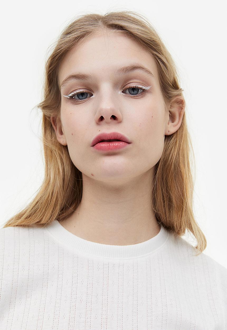 H&M - Pointelle jersey top - white