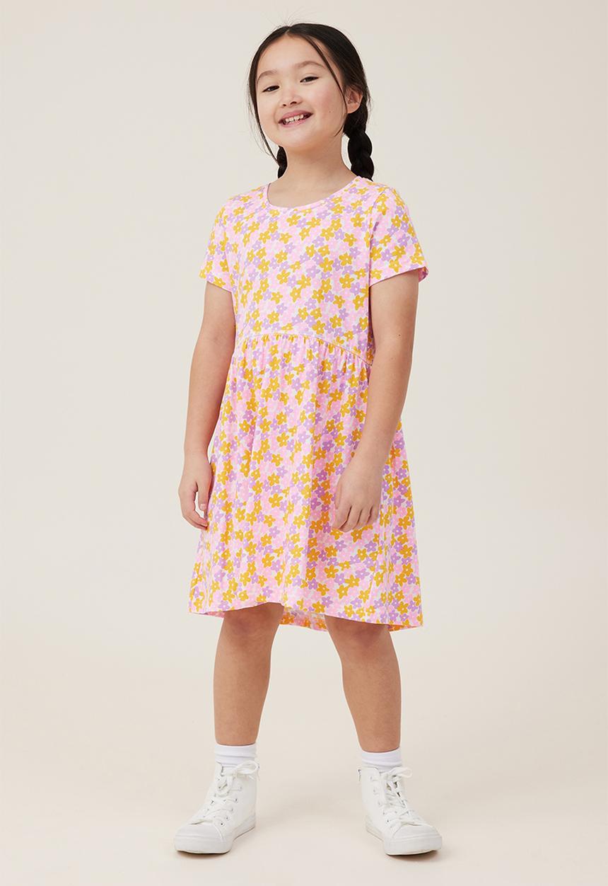 Cotton On - Freya short sleeve dress - chameleon/ditsy floral