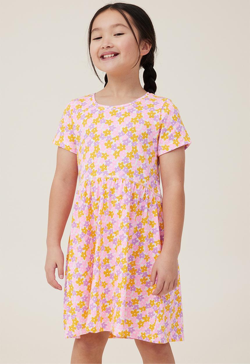 Cotton On - Freya short sleeve dress - chameleon/ditsy floral