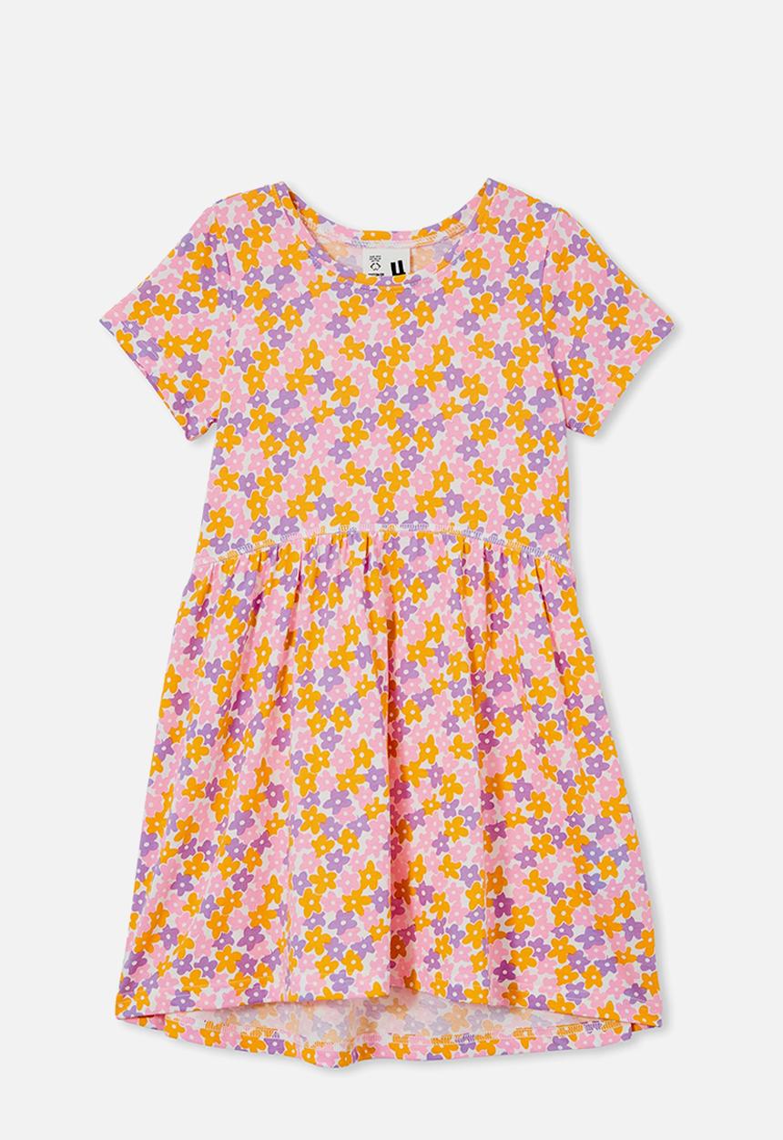 Cotton On - Freya short sleeve dress - chameleon/ditsy floral