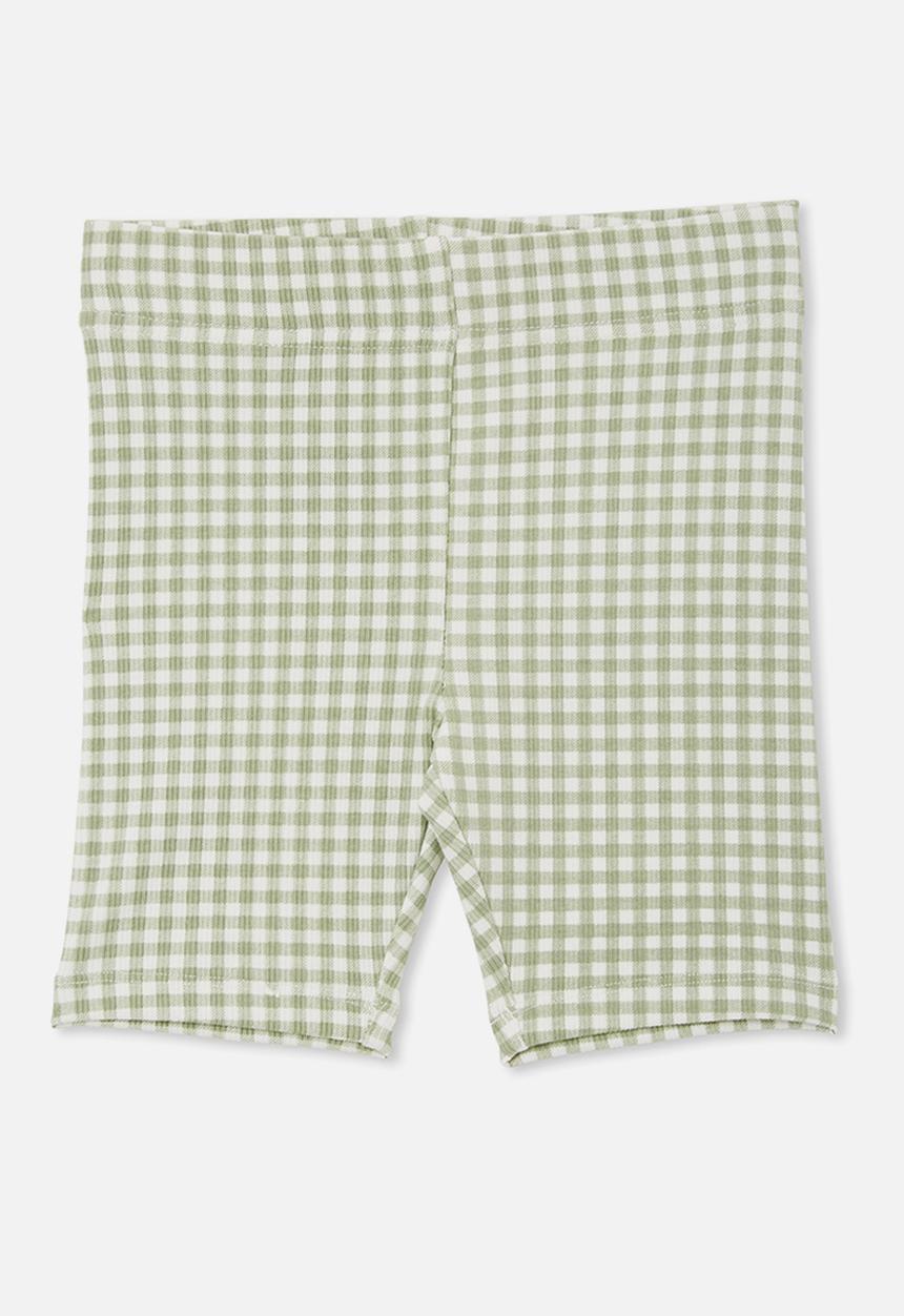 Cotton On - Hailey bike short - deep sage/gingham