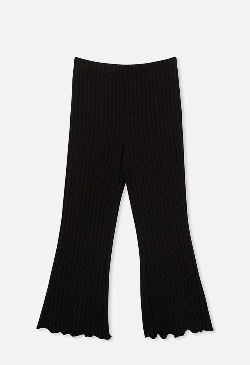 Cotton On - Francine flare pant - black rib