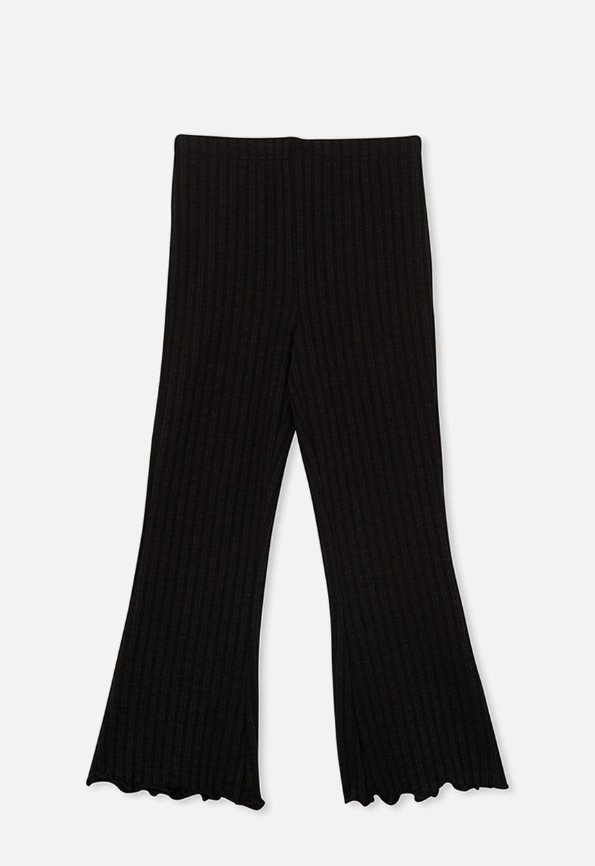 Cotton On - Francine flare pant - black rib