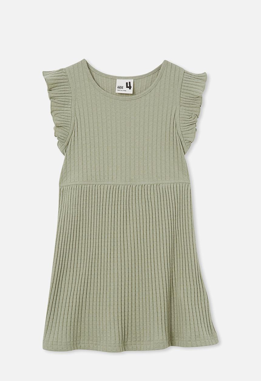 Cotton On - Ava short sleeve dress - deep sage