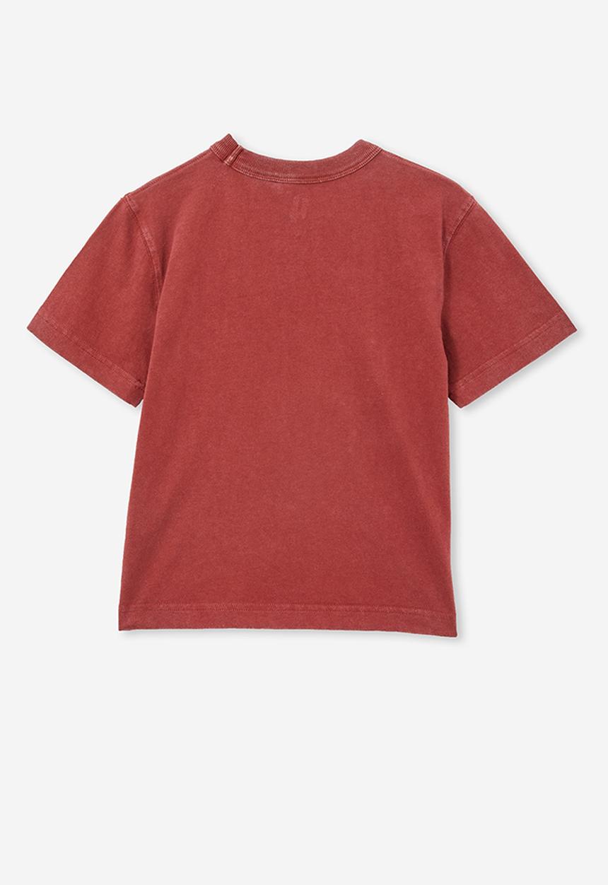 Cotton On - Jonny short sleeve print tee - henna/speed machine