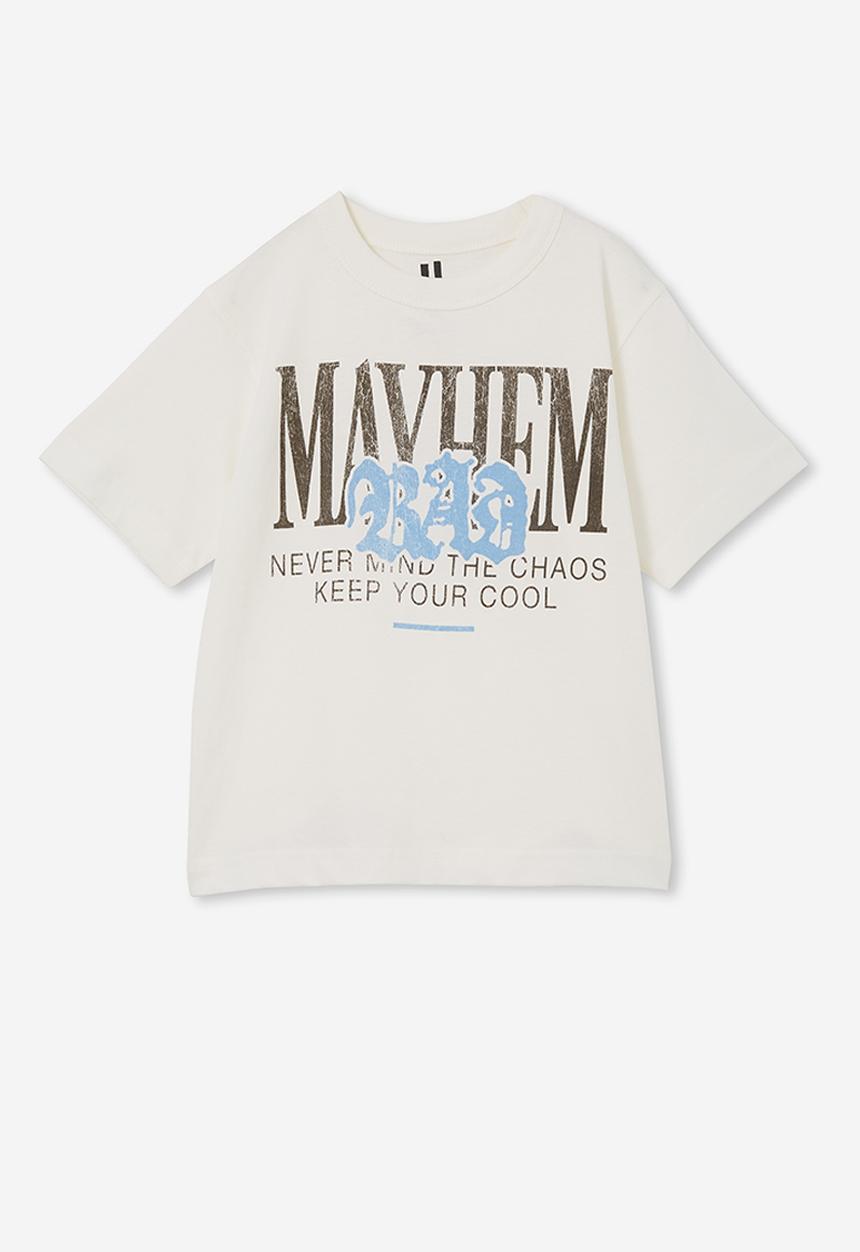 Cotton On - Jonny short sleeve print tee - vanilla/mayhem