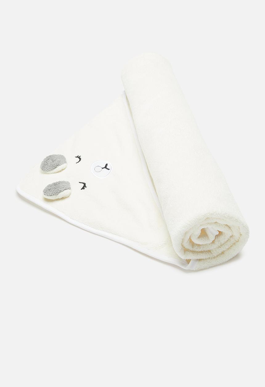 Pop Candy - Baby hooded blanket - cream