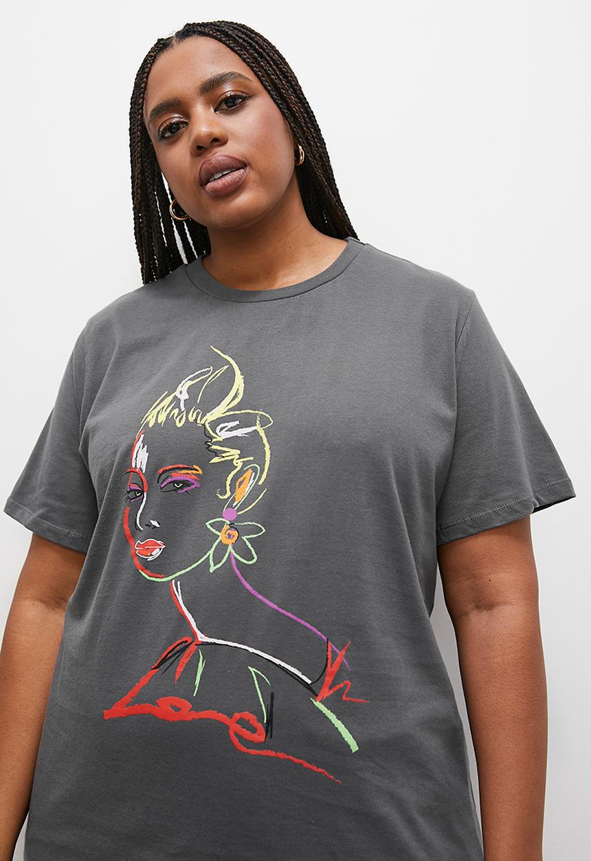 Superbalist - Graphic novelty tee - grey