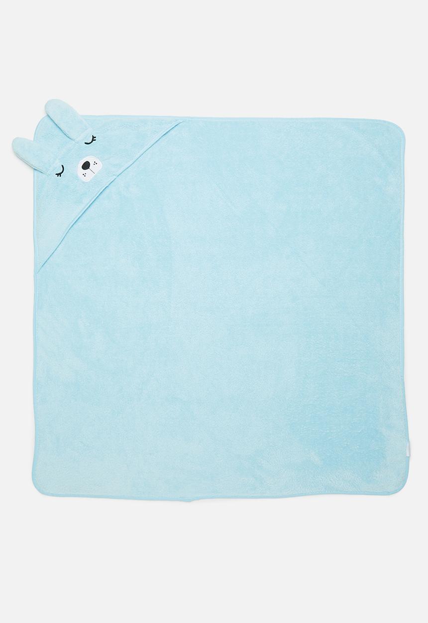 Pop Candy - Baby hooded blanket - light blue
