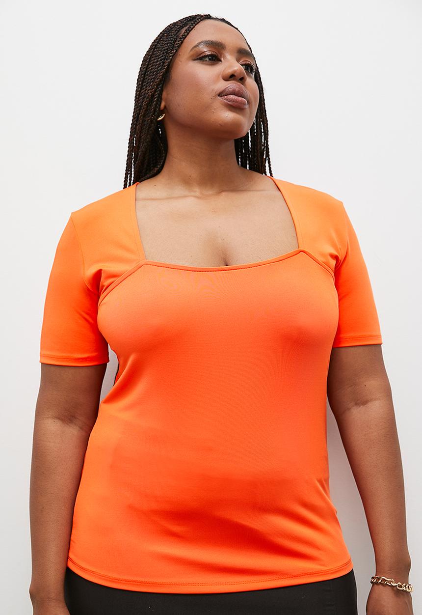 Superbalist - Square neck tee - orange