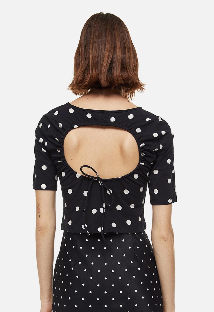 H&M - Cut-out top - black