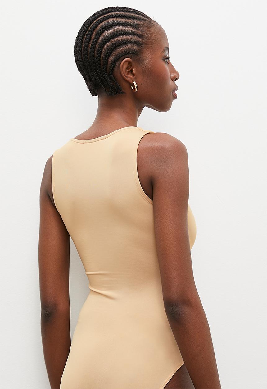Superbalist - Boatneck bodysuit 2pk- beige and milk