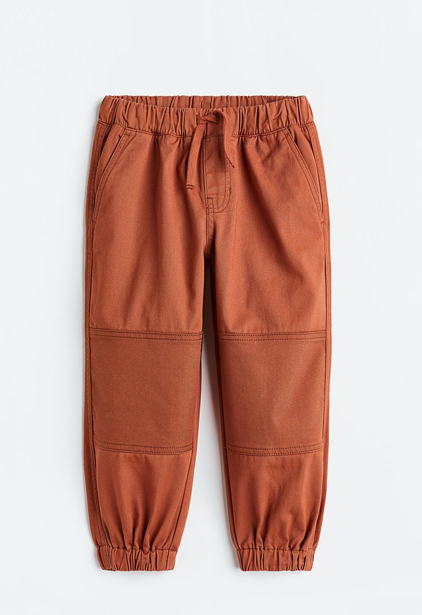 H&M - Loose fit cotton twill joggers - brown