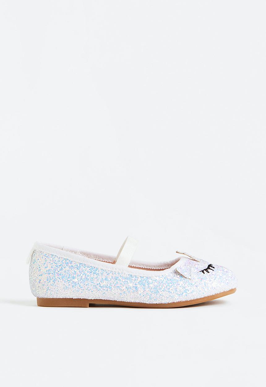 H&M - Ballet pumps - white / glitter 
