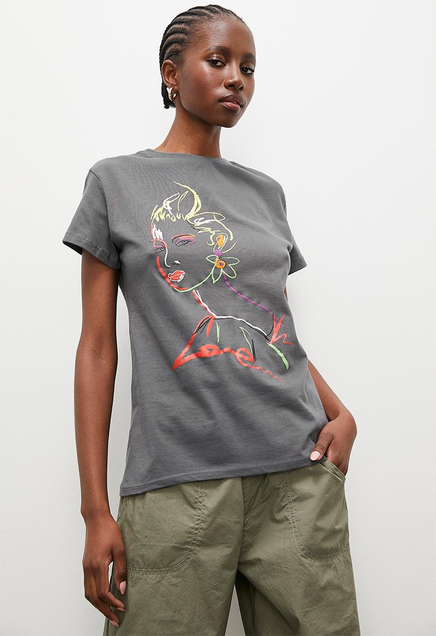 Superbalist - Graphic novelty tee - grey