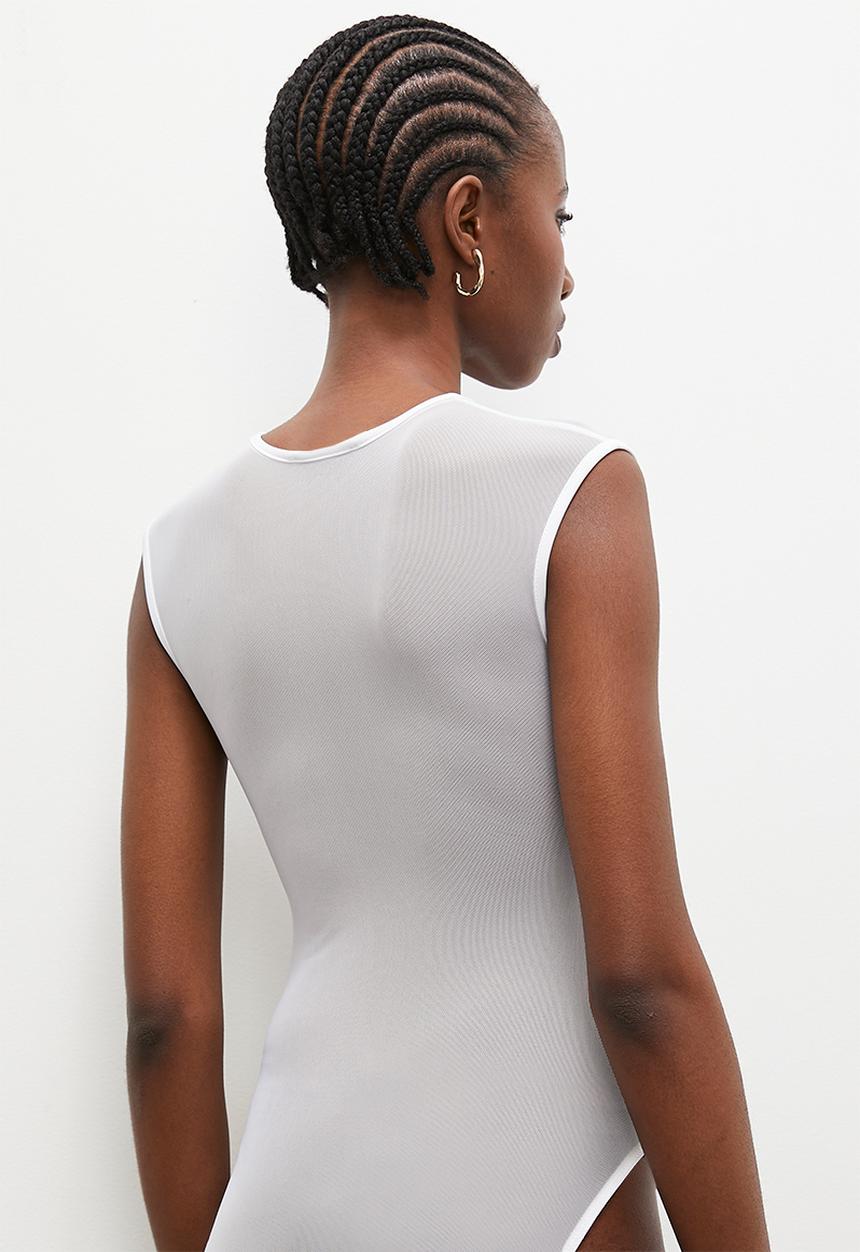 Superbalist - Mesh inset bodysuit - white