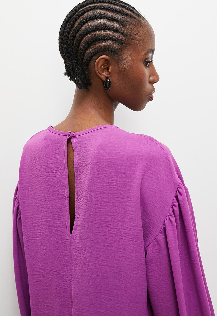 Superbalist - Easy balloon sleeve crew shell - dhalia