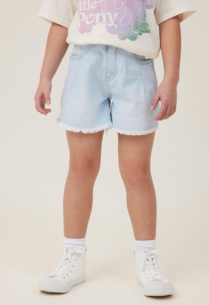 Cotton On - Kyla denim short - bleach blue wash