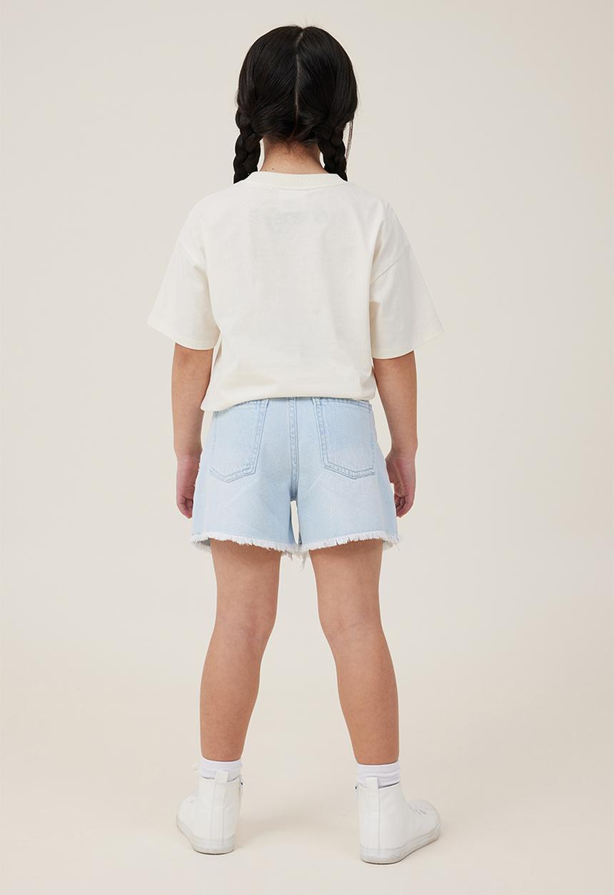 Cotton On - Kyla denim short - bleach blue wash