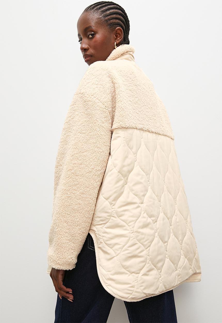 Superbalist - Fabric combo puffer - sand