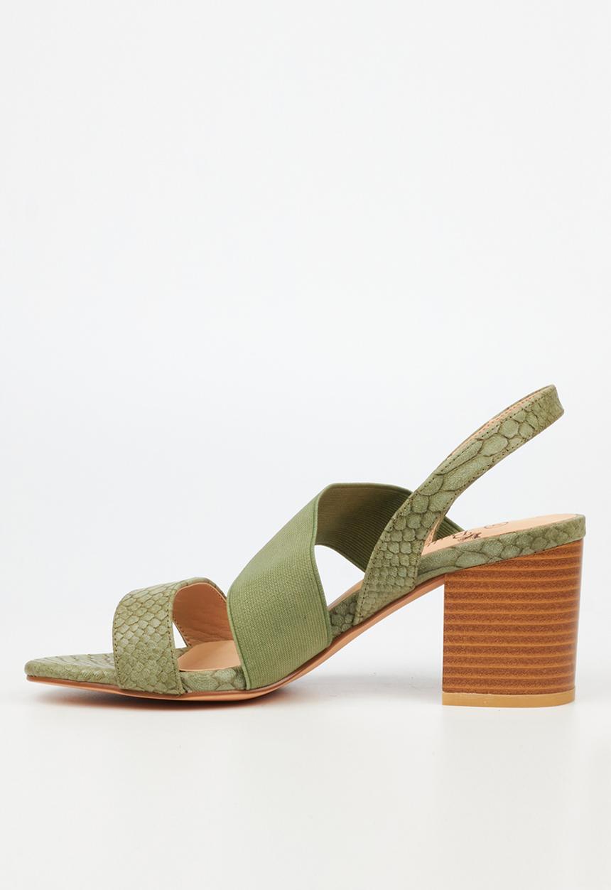Butterfly Feet - Vanya 1 block heel - olive
