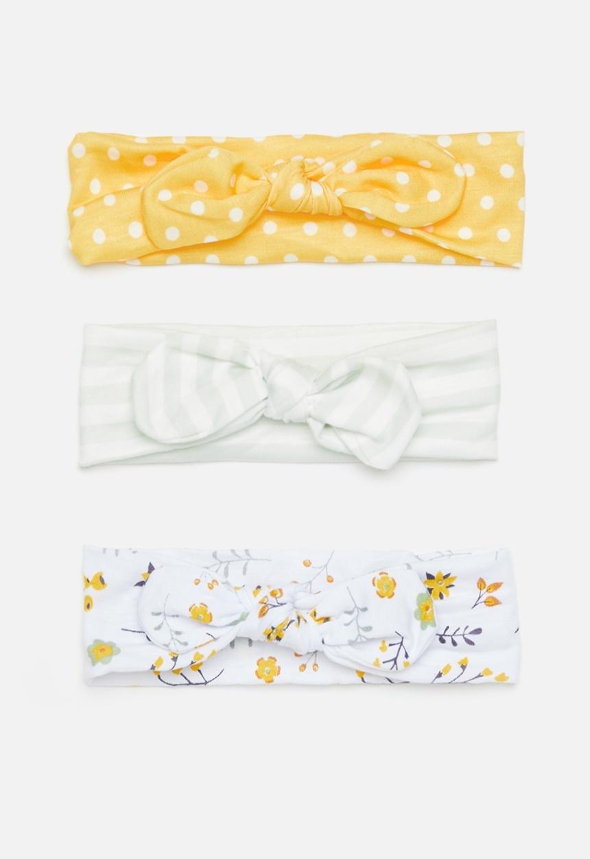 Pop Candy - 3 Pack baby girls bow headband - multi
