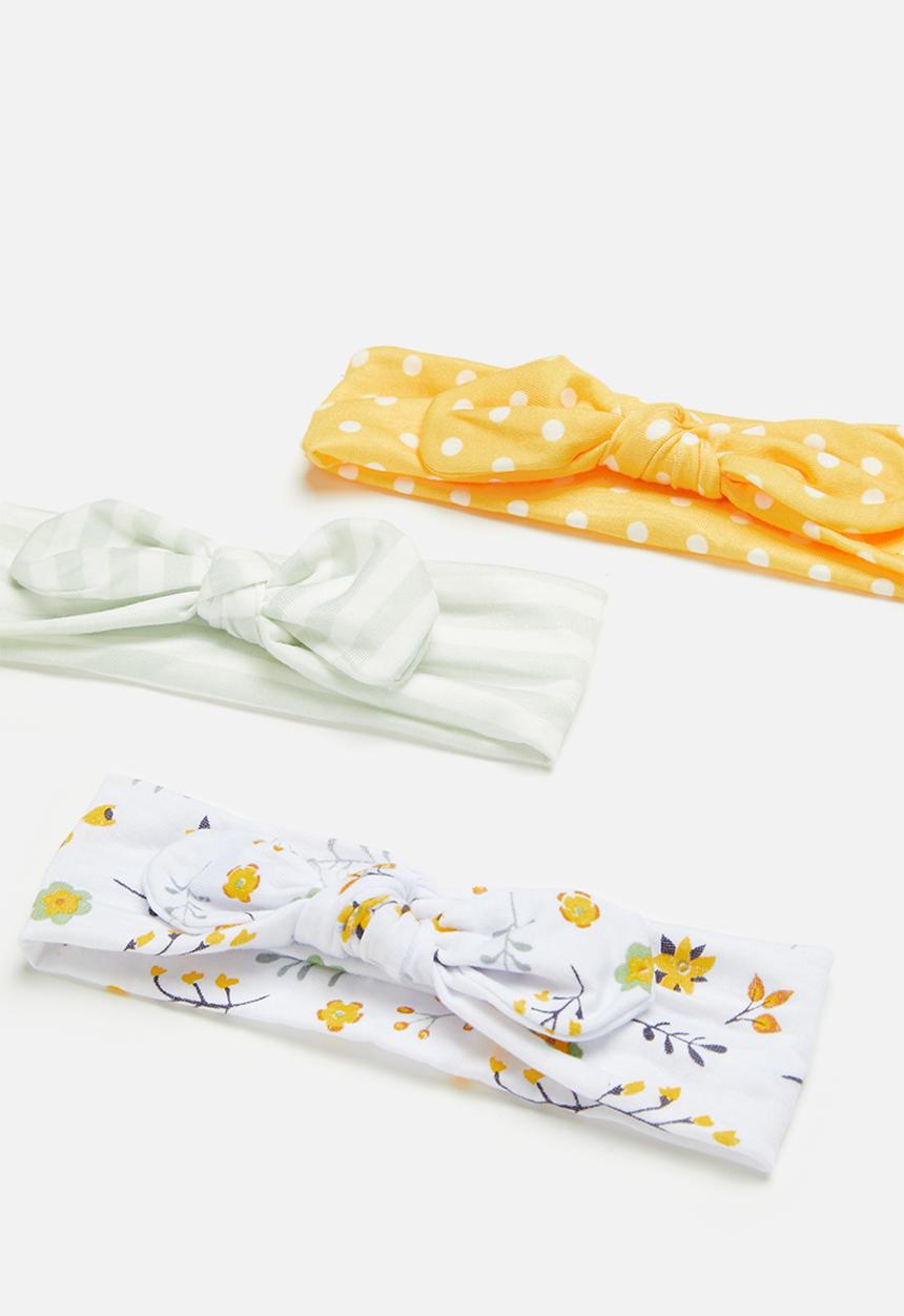 Pop Candy - 3 Pack baby girls bow headband - multi