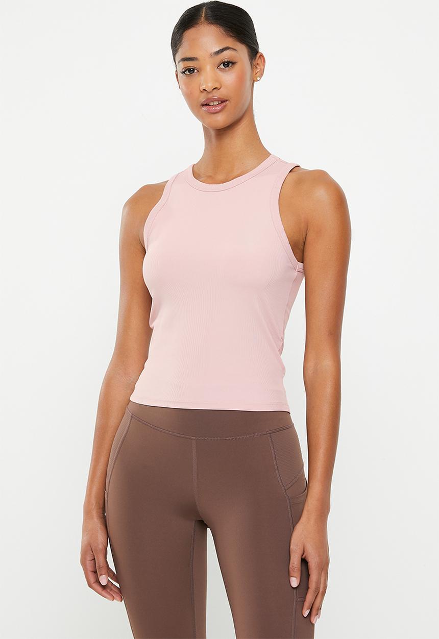 Cotton On - Active rib tank top - mushroom pearl