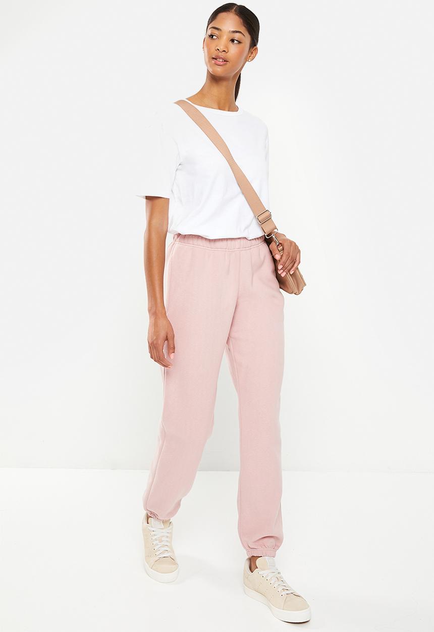 Cotton On - Plush gym track pant - mushroom pearl