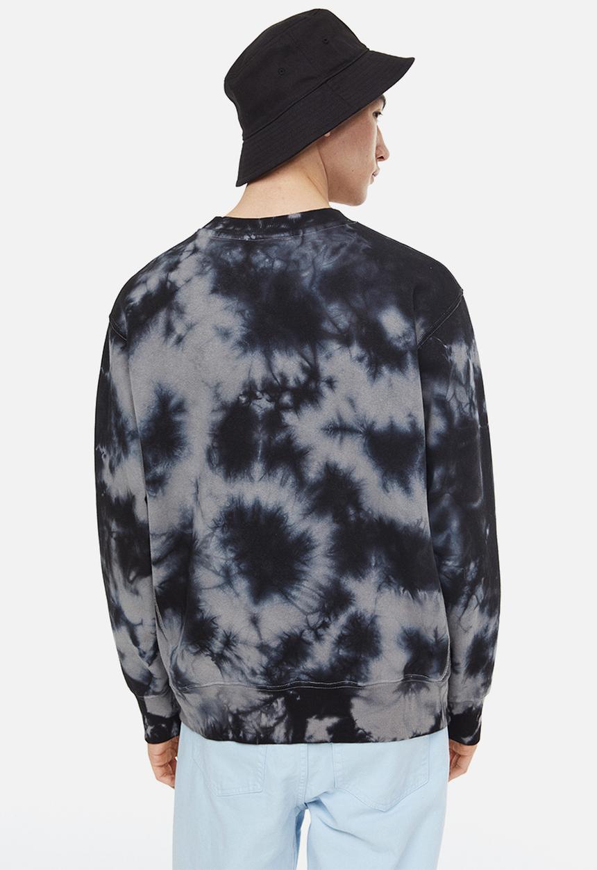 H&M - Oversized fit printed sweatshirt - dark grey/mtv